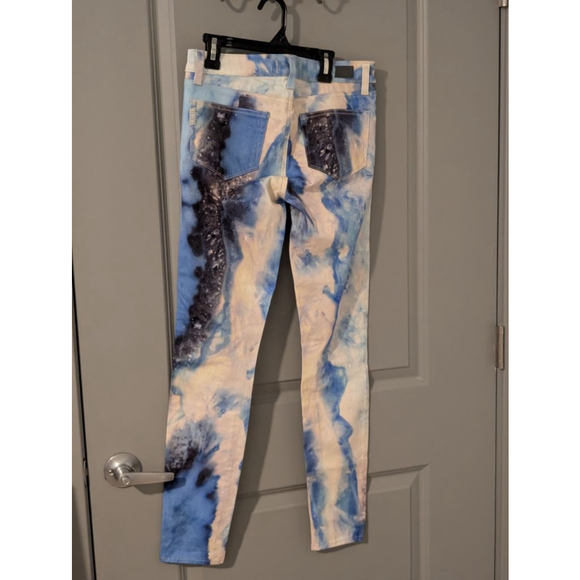 Women's Paige Denim Jeans Size 28 Blue White Tie Dye - Picture 9 of 13